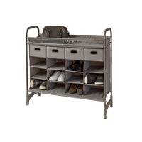 Stackable 16 Cubby Shoe Organizer w Drawers