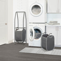 2-Tier Rolling Vertical Laundry Sorter