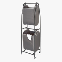 2-Tier Rolling Vertical Laundry Sorter