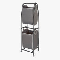 2-Tier Rolling Vertical Laundry Sorter
