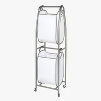 2-Tier Rolling Vertical Laundry Sorter