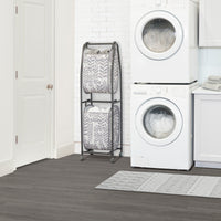 2-Tier Rolling Vertical Laundry Sorter
