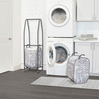 2-Tier Rolling Vertical Laundry Sorter