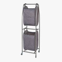 2-Tier Rolling Vertical Laundry Sorter