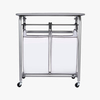 Easy Access Double Laundry Sorter with Folding Table
