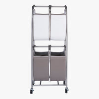 2-Tier Rolling Quad Laundry Sorter