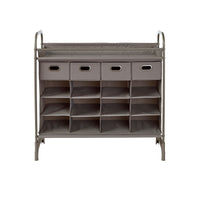 Stackable 16 Cubby Shoe Organizer w Drawers
