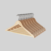 Set of 30 | Wood Contoured Suit Hanger