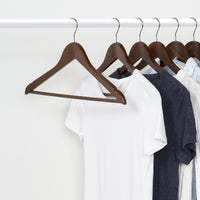 Set of 30 | Wood Contoured Suit Hanger