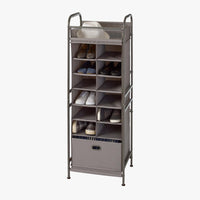 Vertical 12-Cubby Shoe Storage Organizer