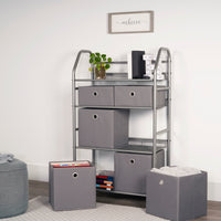 4-Tier Metal Home Storage Organizer with Bins