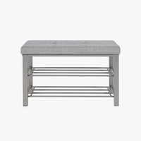Fabric Upholstered Shoe Storage Bench