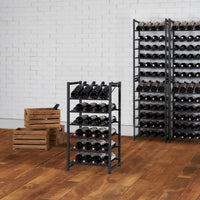 24-Bottle Stacking Metal Wine Rack