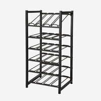 24-Bottle Stacking Metal Wine Rack