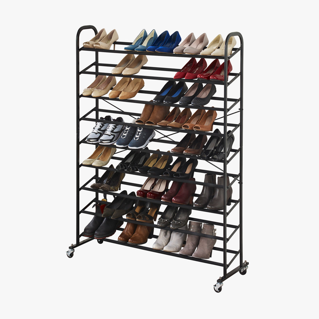 Shoe Rack Storage Organizer, 9 Tier Large Shoes 3 Row 9 Tiers with
