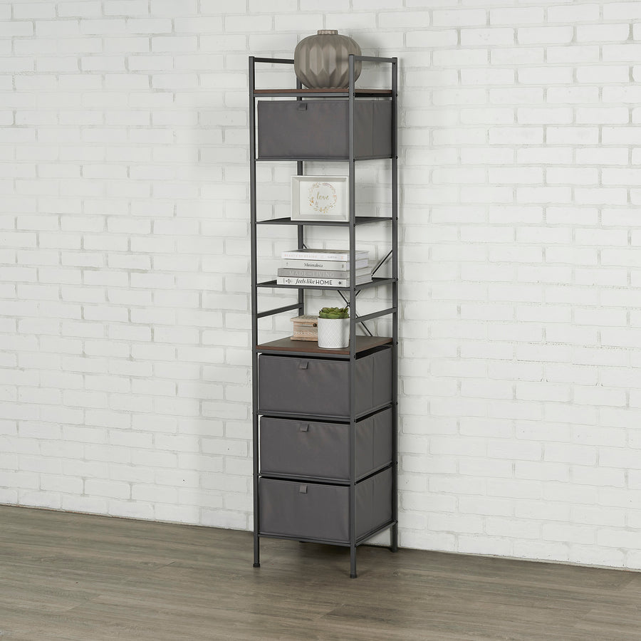 4-Tier Stackable Closet Tower with Drawers