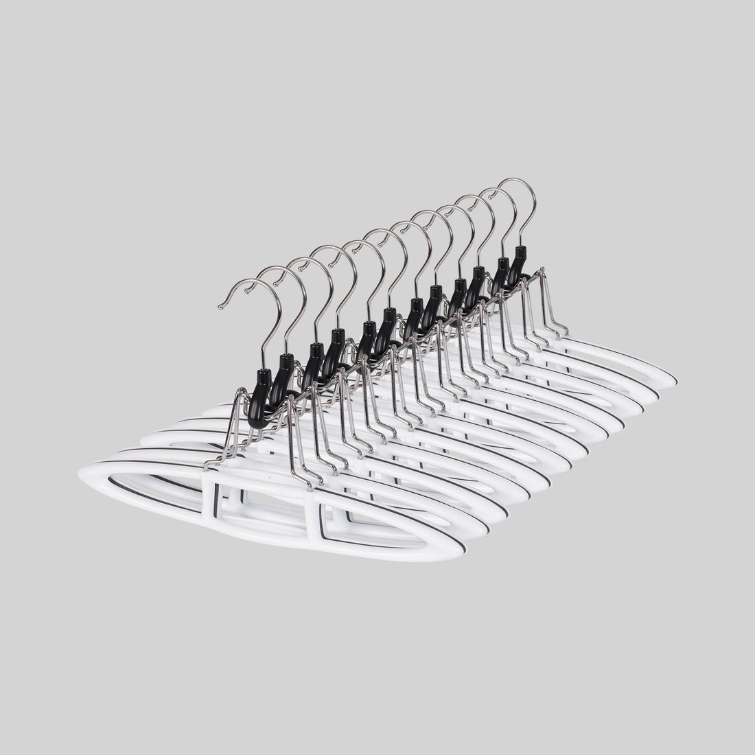 Set of 5 Deluxe Non Slip Hangers by Neatfreak! - Space Saving Hangers for  Clothes, Pants, Jackets and Shirt 5 Pack,White/Grey